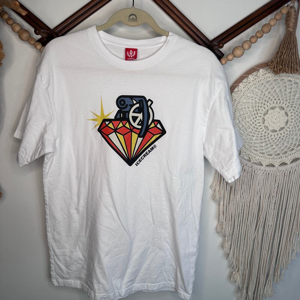 Ice Cream White Spark Graphic T